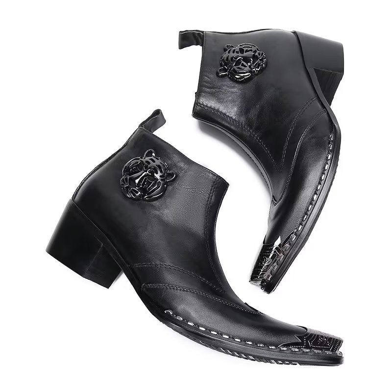 Herrestøvler Leather Chic Dress Boots - Svart