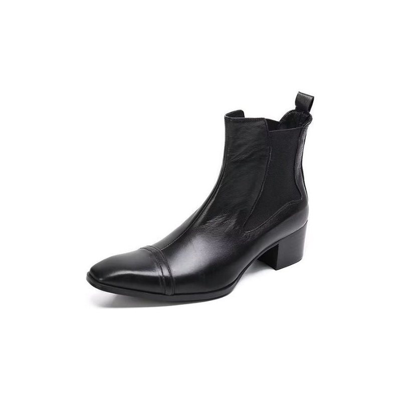 Herrestøvler Luksus Croc-tekstur Skinn Statement Dress Boots