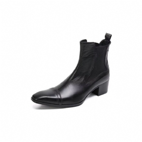 Herrestøvler Luksus Croc-tekstur Skinn Statement Dress Boots