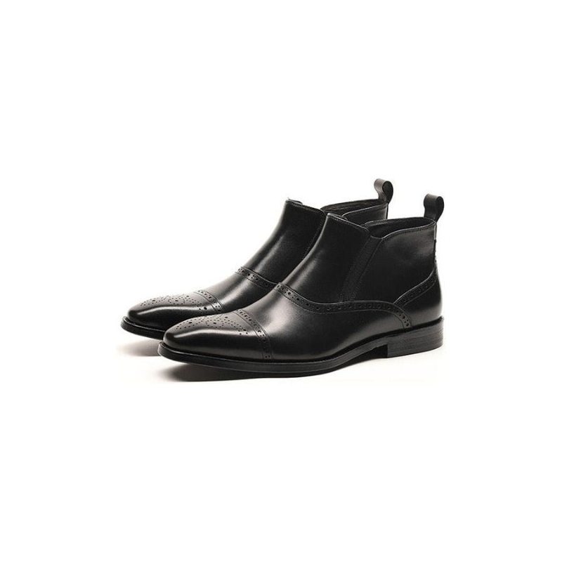 Herrestøvler Luxury Exotic Cow Leather Ankel Chelsea Boots