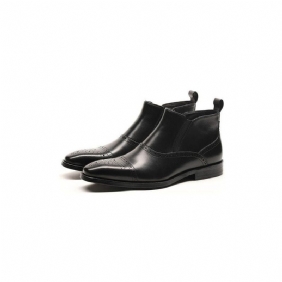 Herrestøvler Luxury Exotic Cow Leather Ankel Chelsea Boots