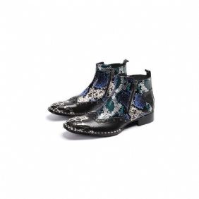 Herrestøvler Motolux Snakeskin Ankel Dress Loafers