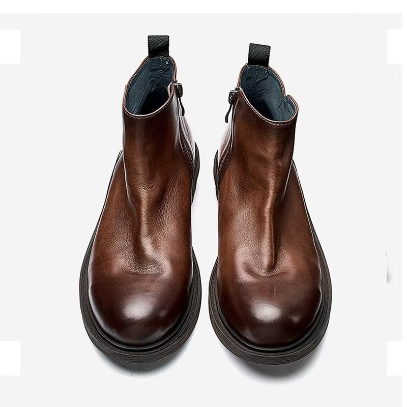 Herrestøvletter Chic Slip On Ankel Boots - Kaffe