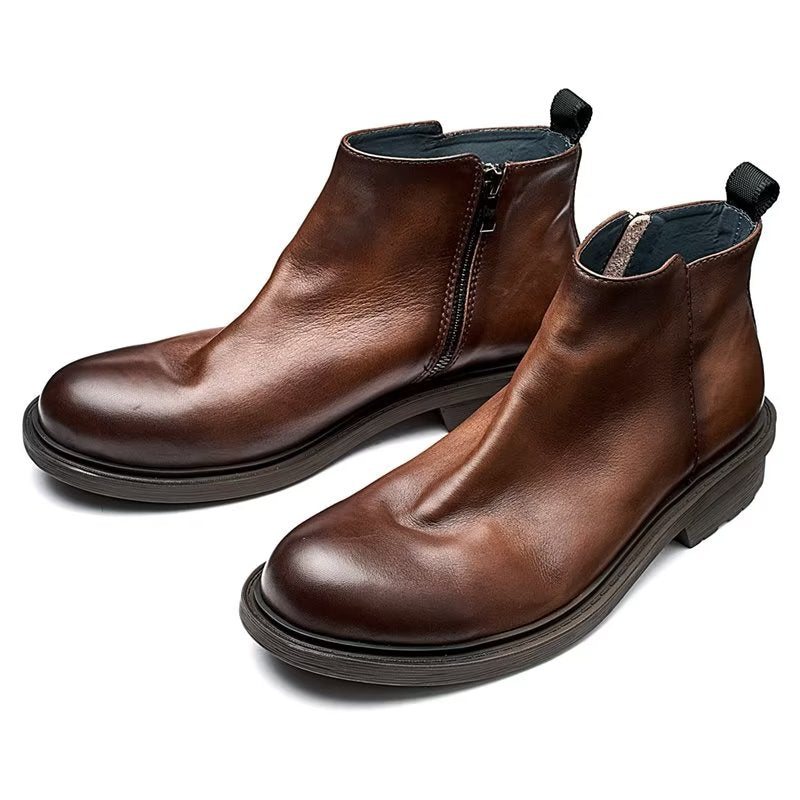 Herrestøvletter Chic Slip On Ankel Boots - Kaffe