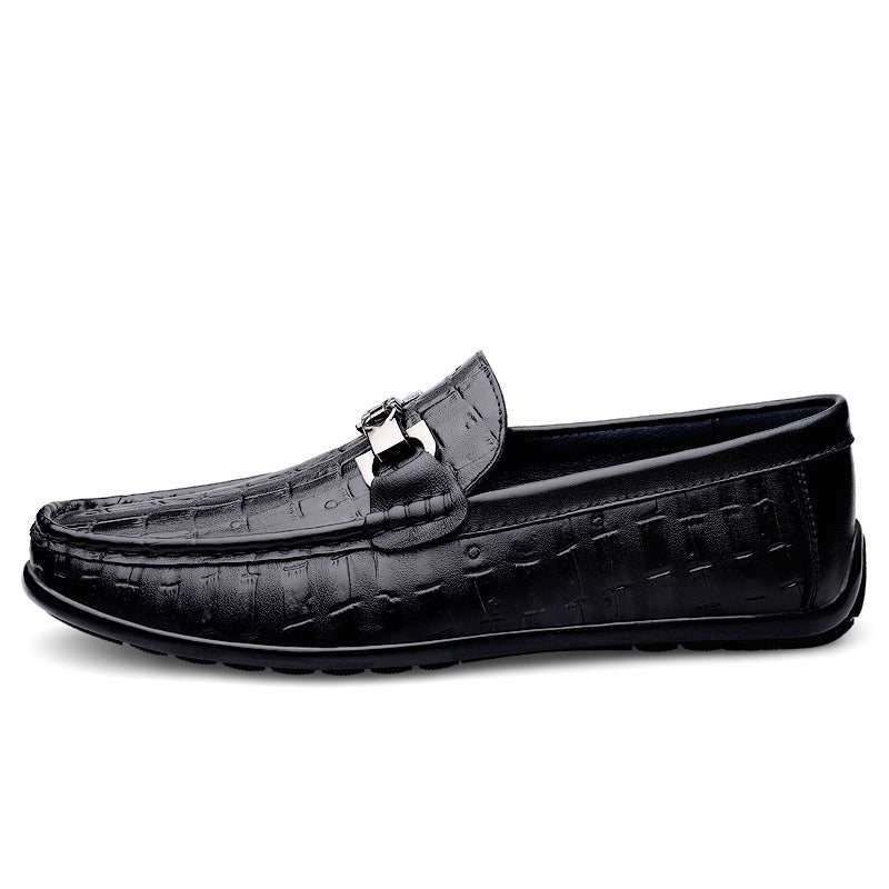 Loafers For Herre Modish Croctex Slip-on Driving - Svart