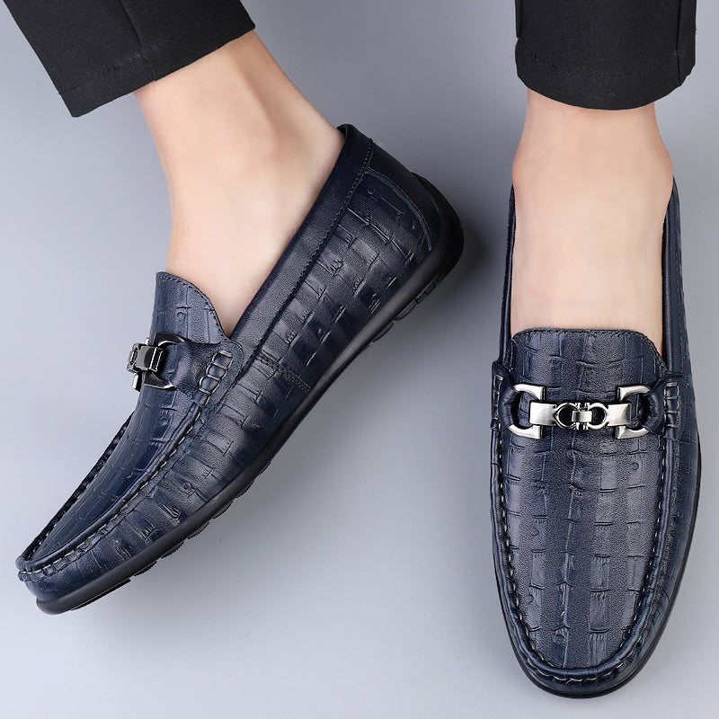 Loafers For Herre Modish Croctex Slip-on Driving - Blå