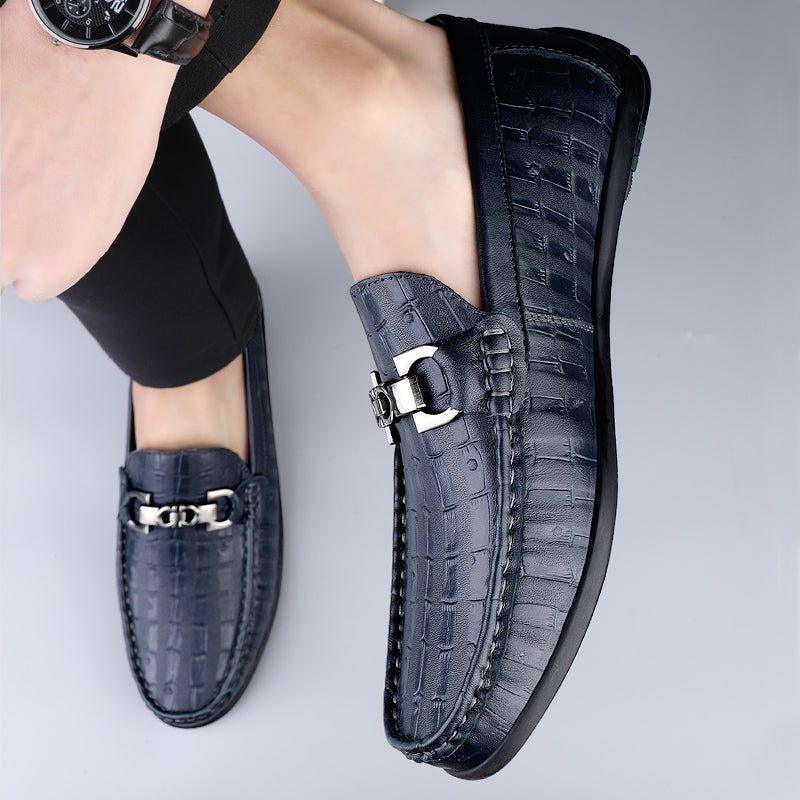 Loafers For Herre Modish Croctex Slip-on Driving - Blå