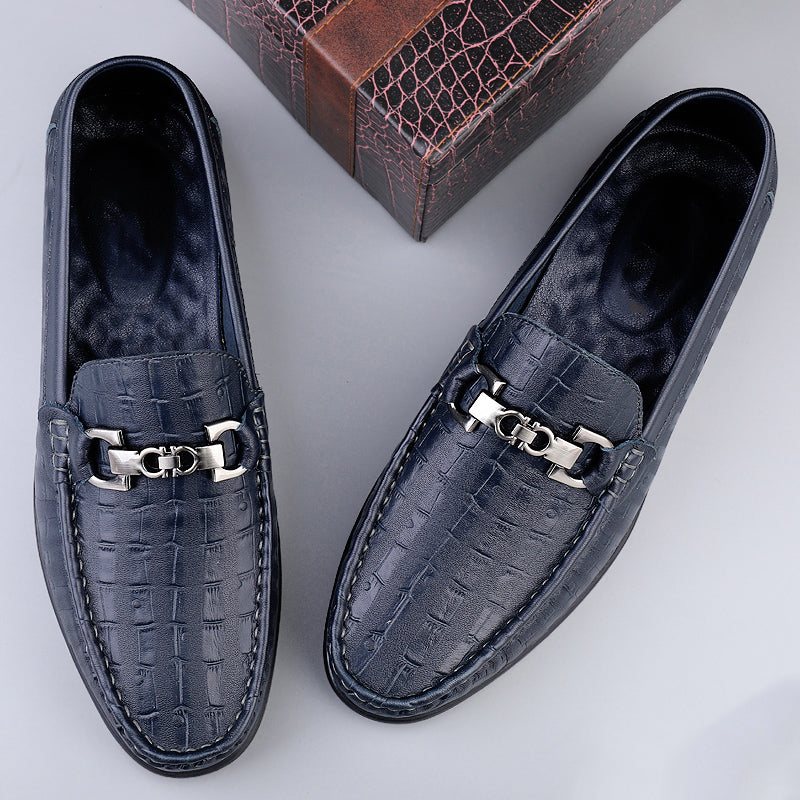 Loafers For Herre Modish Croctex Slip-on Driving - Blå