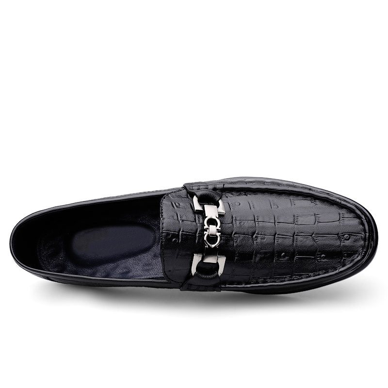 Loafers For Herre Modish Croctex Slip-on Driving - Svart