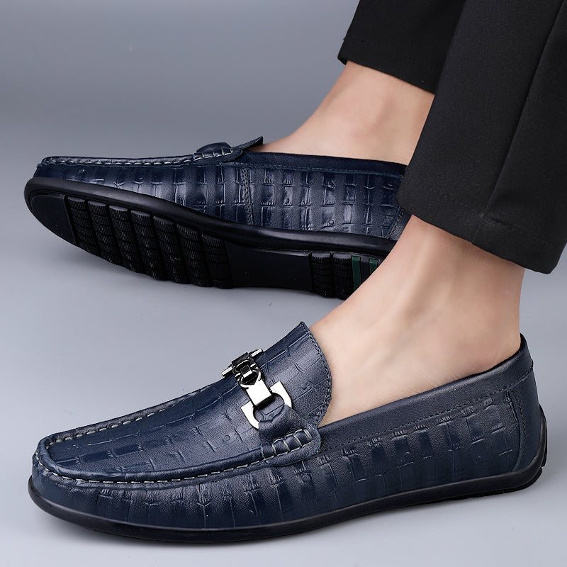 Loafers For Herre Modish Croctex Slip-on Driving - Blå