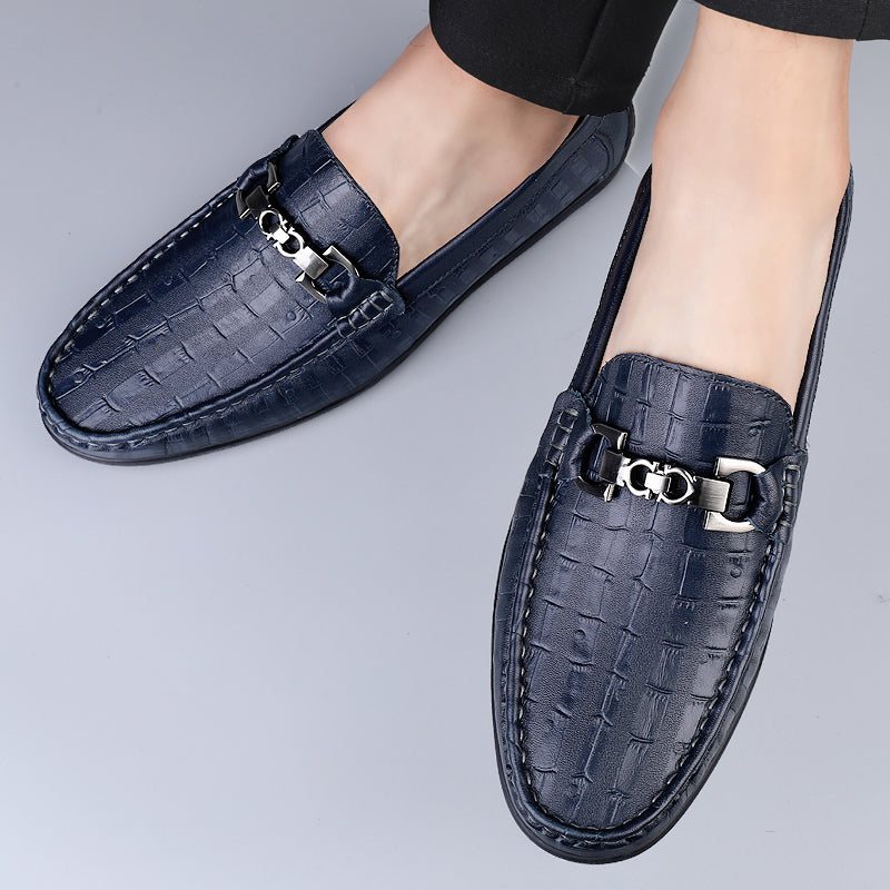 Loafers For Herre Modish Croctex Slip-on Driving - Blå