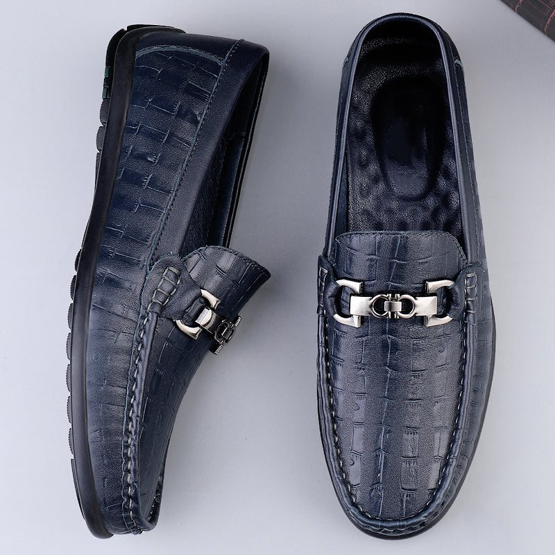 Loafers For Herre Modish Croctex Slip-on Driving - Blå