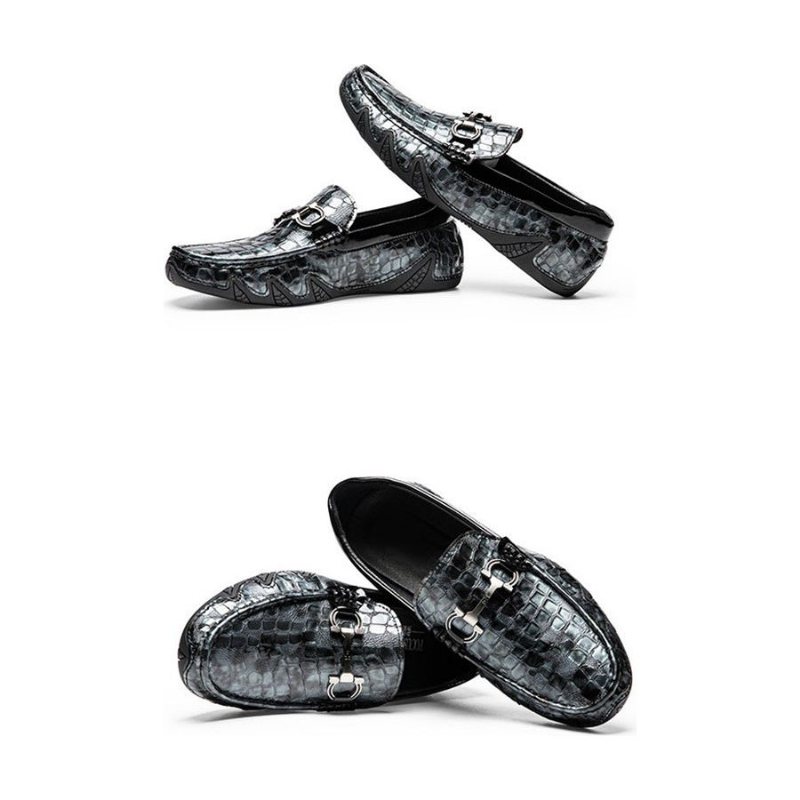 Loafers Herre Alligator Slip-on - Blå