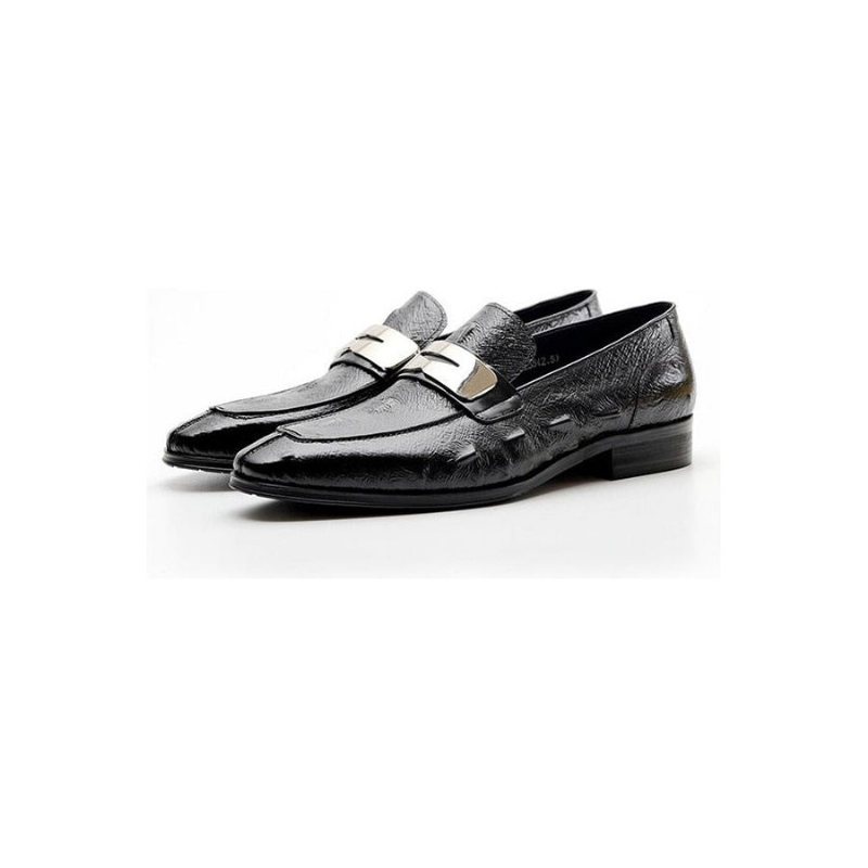 Loafers Herre Alligator Texture Slip-on Med Spiss Tå