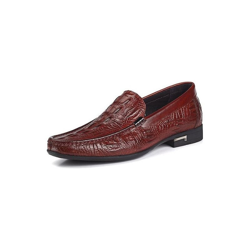 Loafers Herre Allilux Exotic Leather Slip On Casual - Rød