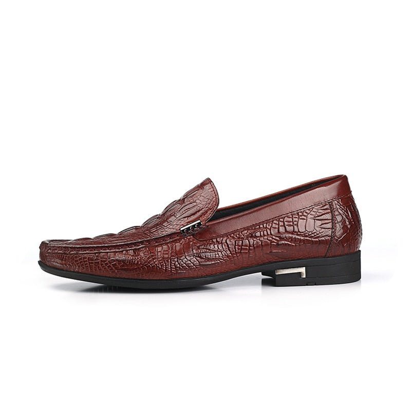 Loafers Herre Allilux Exotic Leather Slip On Casual - Rød