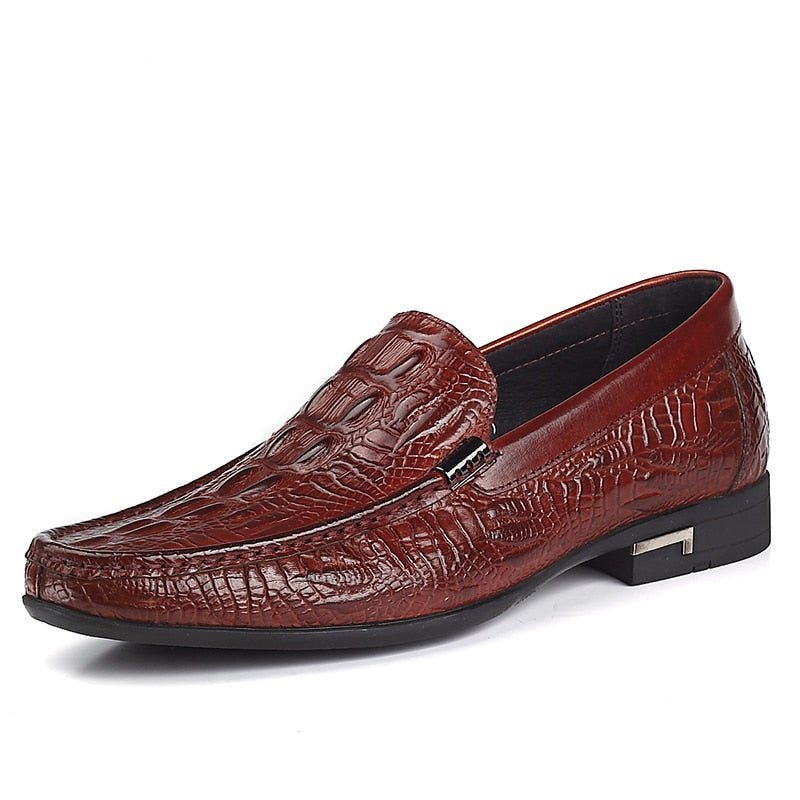 Loafers Herre Allilux Exotic Leather Slip On Casual - Rød