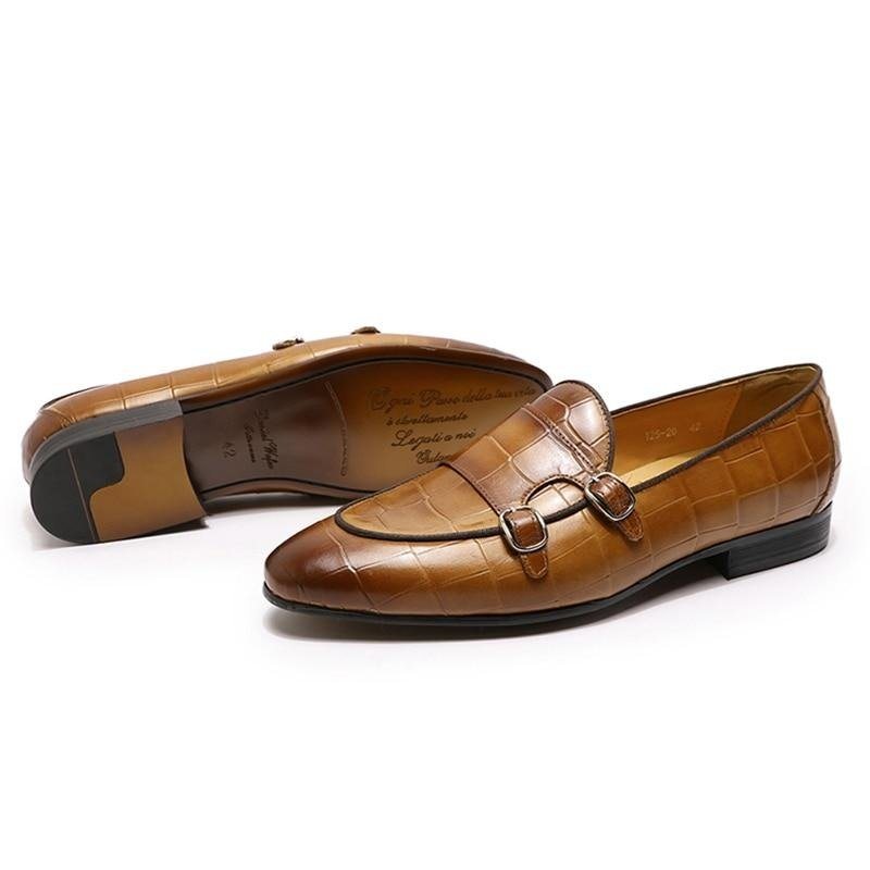 Loafers Herre Alliluxe Exotic Slip On - Kaffe