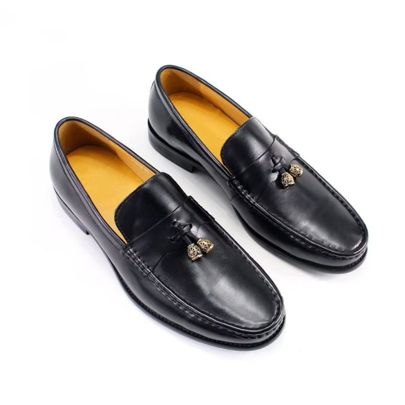 Loafers Herre Brogue Slip Ons - Svart