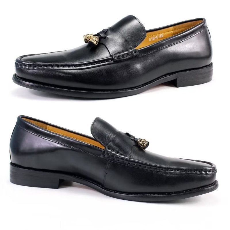 Loafers Herre Brogue Slip Ons - Svart