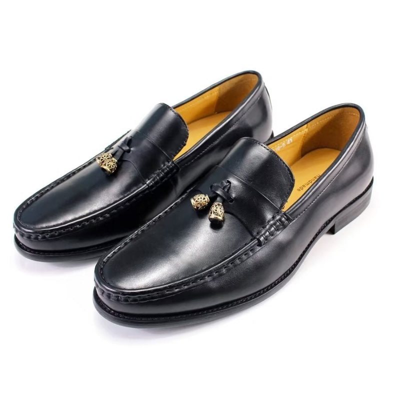 Loafers Herre Brogue Slip Ons - Svart