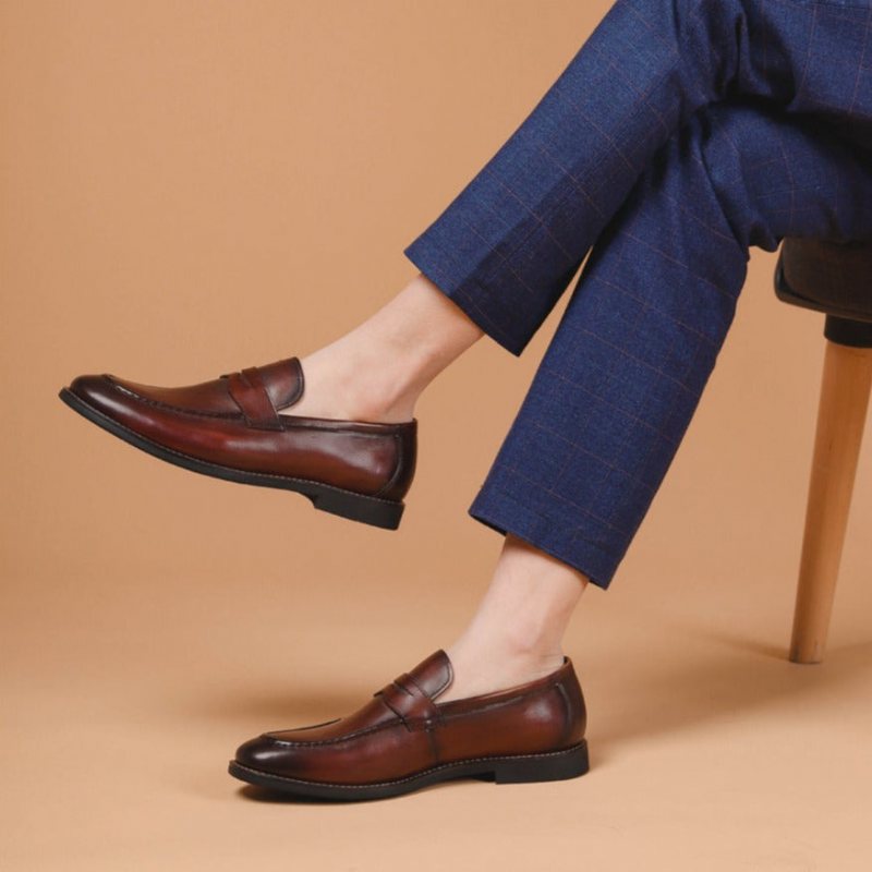 Loafers Herre Bryllup Loafer Sko - Kaffe