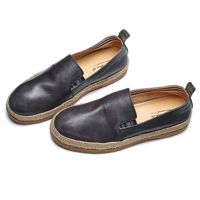 Loafers Herre Cow Leather Slip-on - Sort