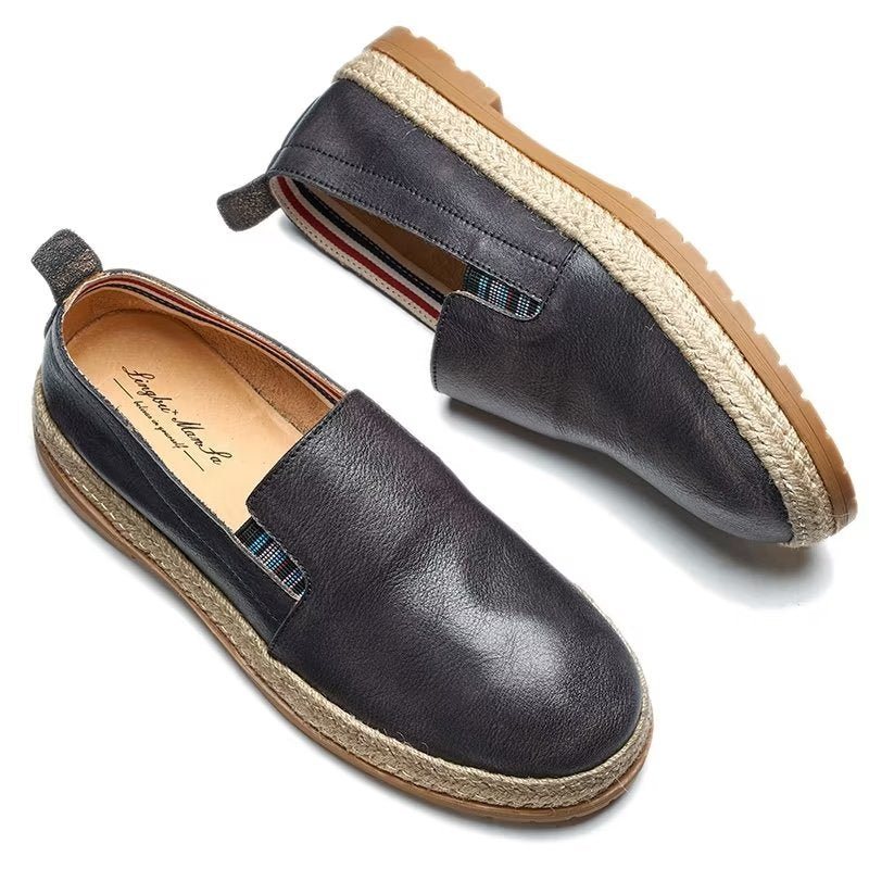 Loafers Herre Cow Leather Slip-on - Sort