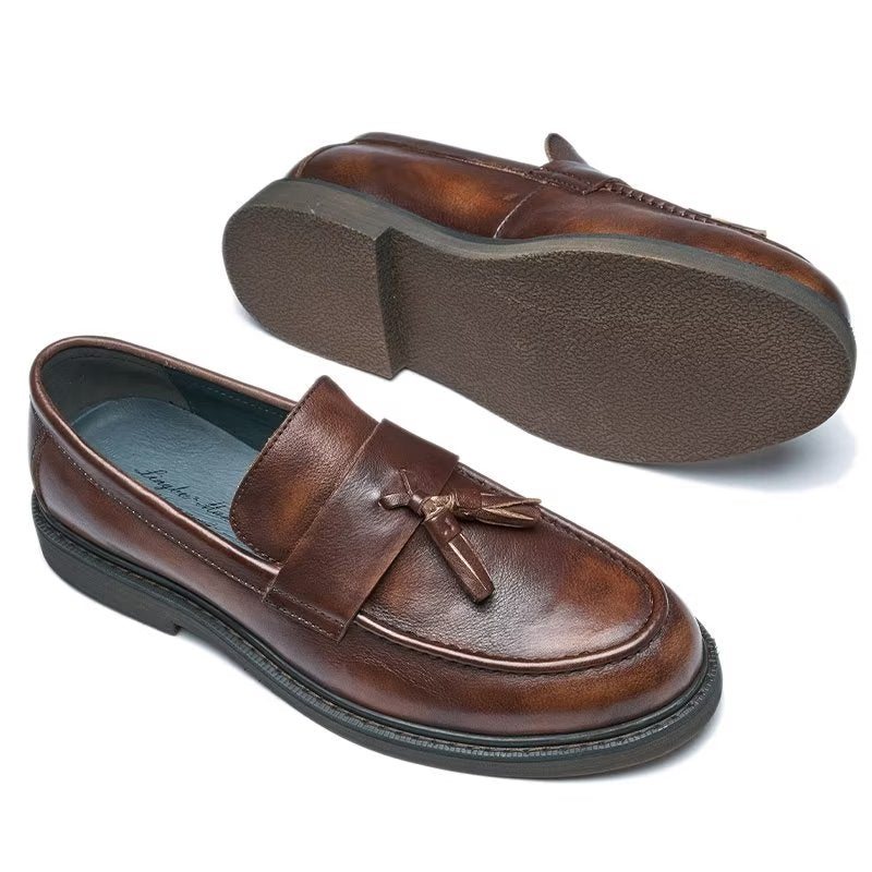 Loafers Herre Cow Leather Slip On - Kaffe