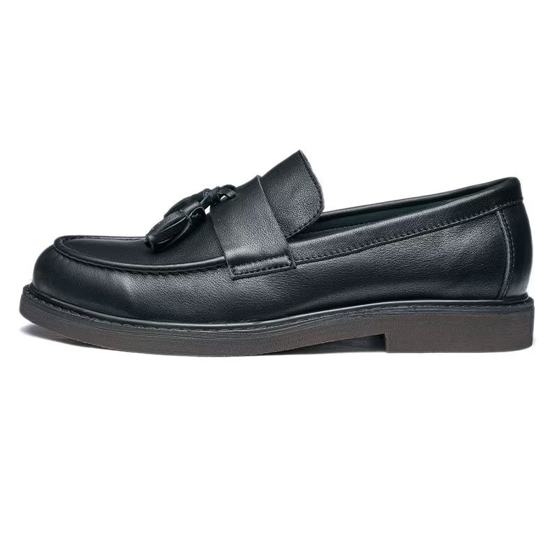 Loafers Herre Cow Leather Slip On - Sort