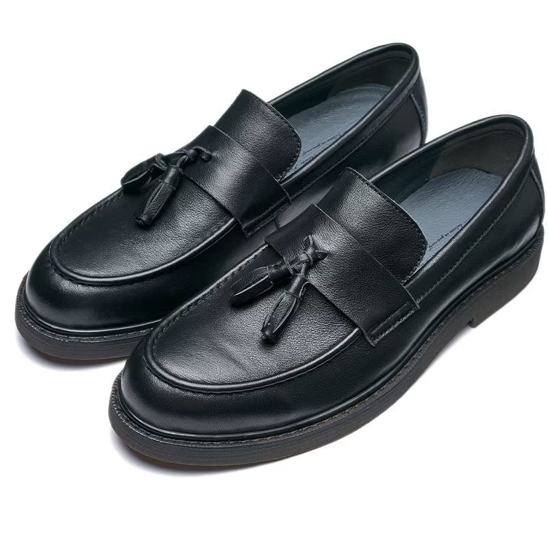 Loafers Herre Cow Leather Slip On - Sort