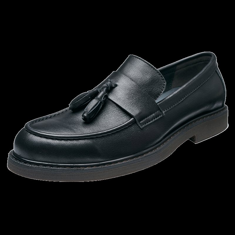 Loafers Herre Cow Leather Slip On - Sort