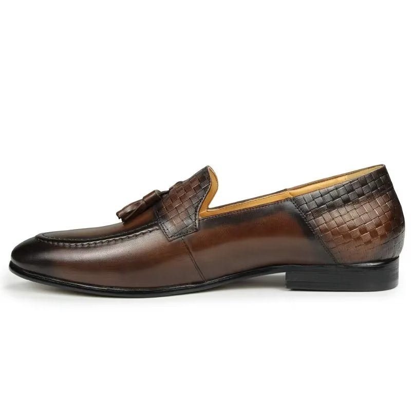 Loafers Herre Croc-mønster Chic Slip On - Kaffe