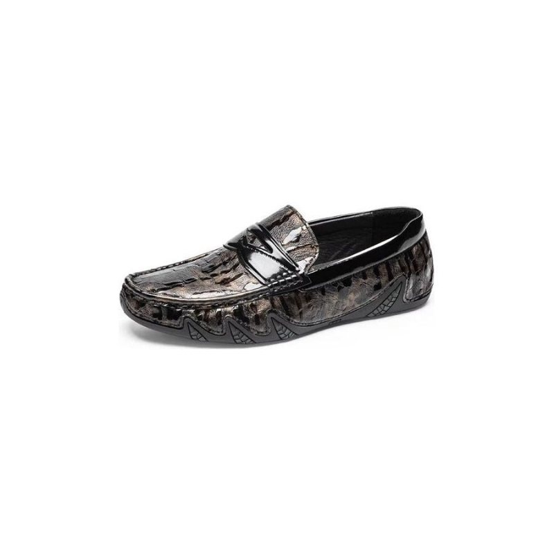 Loafers Herre Croc-mønster Elegante Slip On - Kaffe