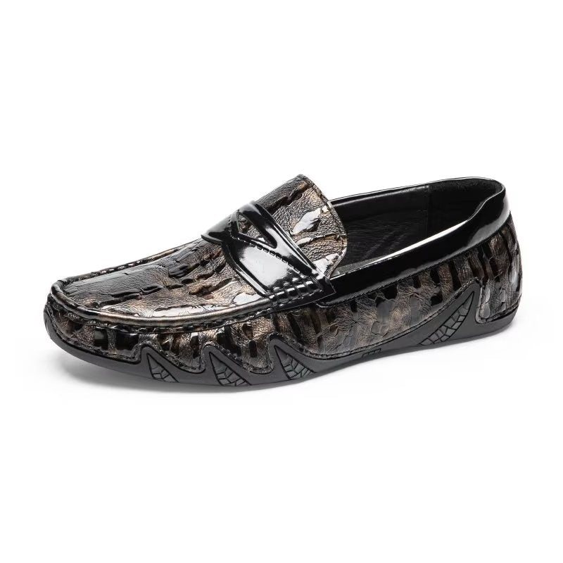 Loafers Herre Croc-mønster Elegante Slip On - Kaffe