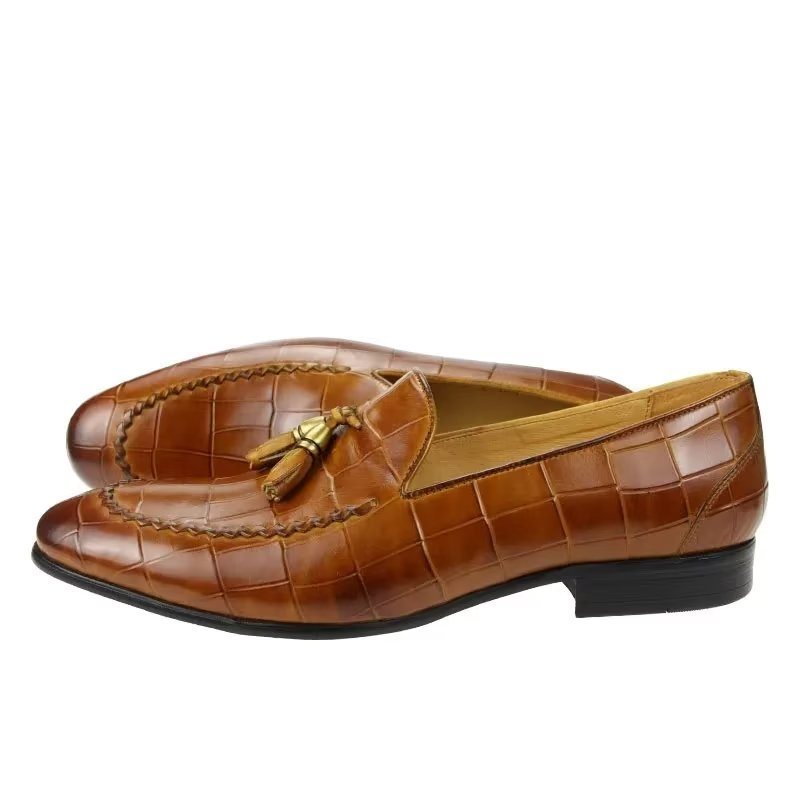 Loafers Herre Croc-mønster Modish Slip On - Brun