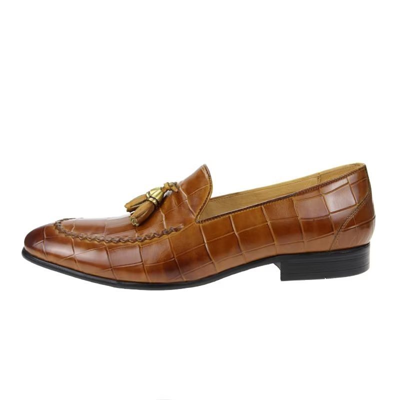 Loafers Herre Croc-mønster Modish Slip On - Brun