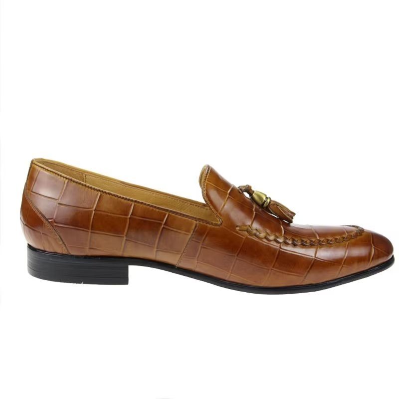 Loafers Herre Croc-mønster Modish Slip On - Brun