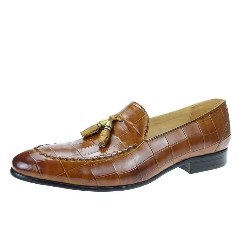 Loafers Herre Croc-mønster Modish Slip On - Brun