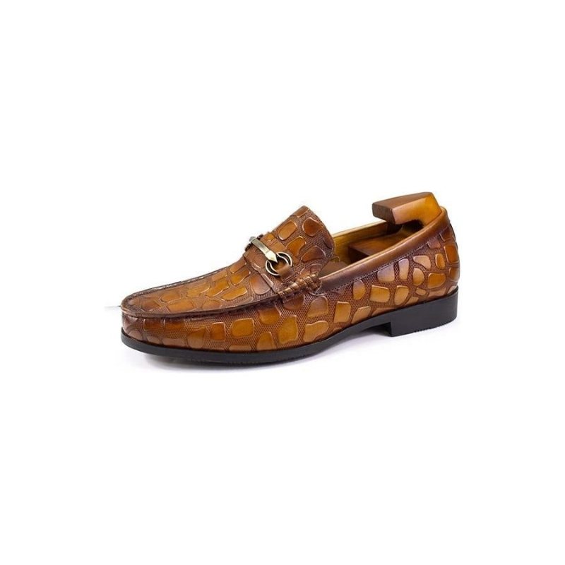 Loafers Herre Eksotisk Krokodilleskinn Stilig Slip On