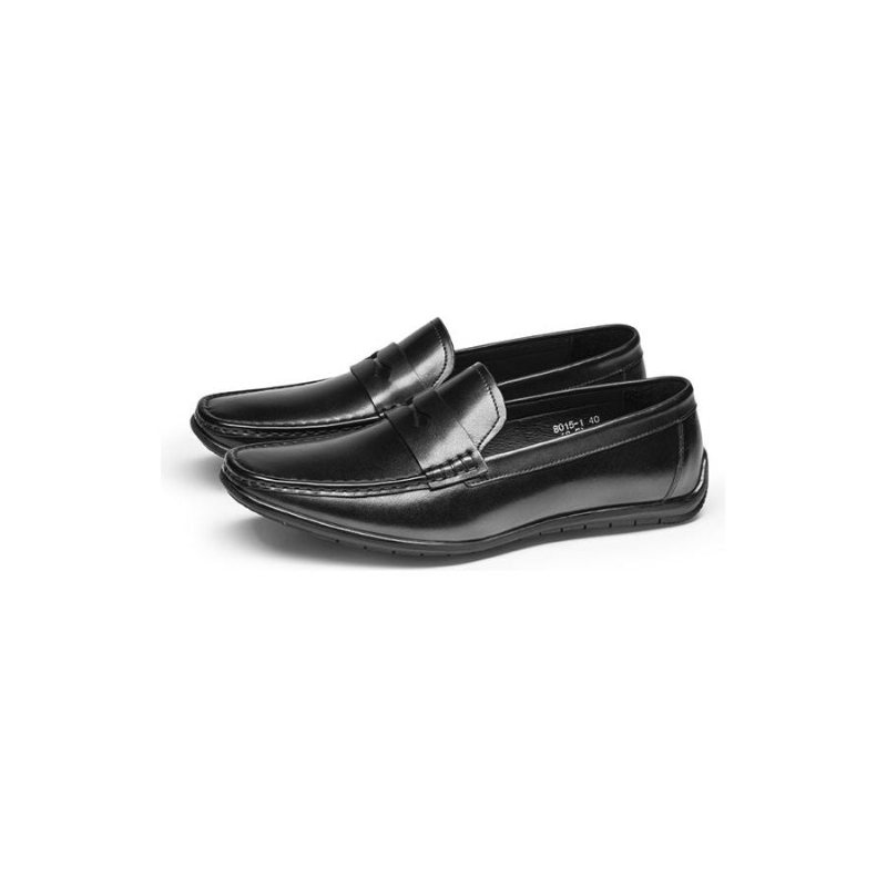 Loafers Herre Eksotiske Firkantede Skinn-slip-on - Sort