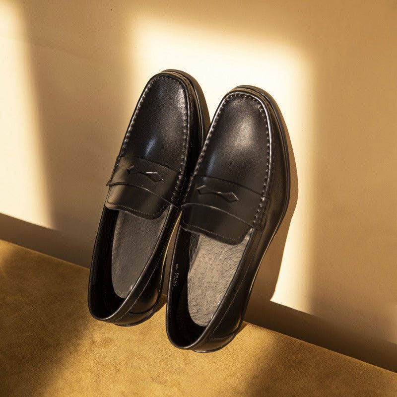 Loafers Herre Eksotiske Firkantede Skinn-slip-on - Sort