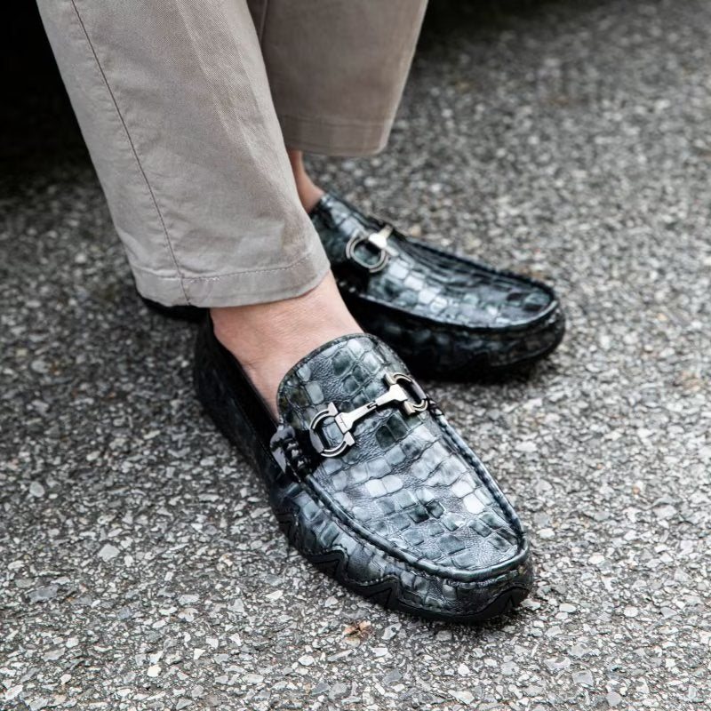 Loafers Herre Eksotiske Metalltå-slip-on-loafers - Svart