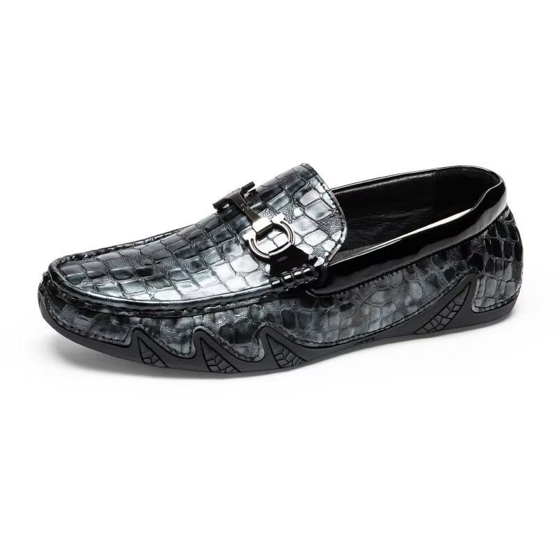 Loafers Herre Eksotiske Metalltå-slip-on-loafers - Svart