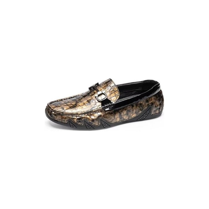 Loafers Herre Eksotiske Metalltå-slip-on-loafers - Gull