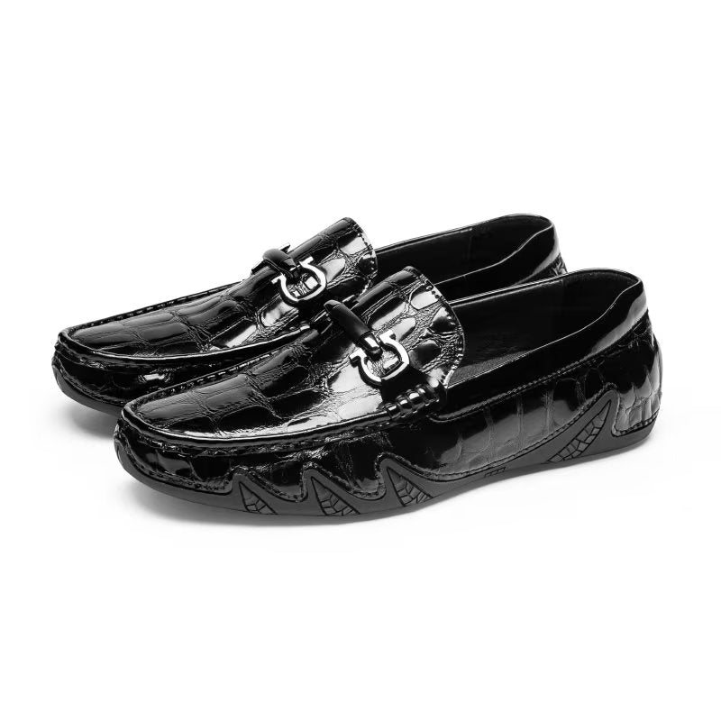 Loafers Herre Eksotiske Metalltå-slip-on-loafers - Svart