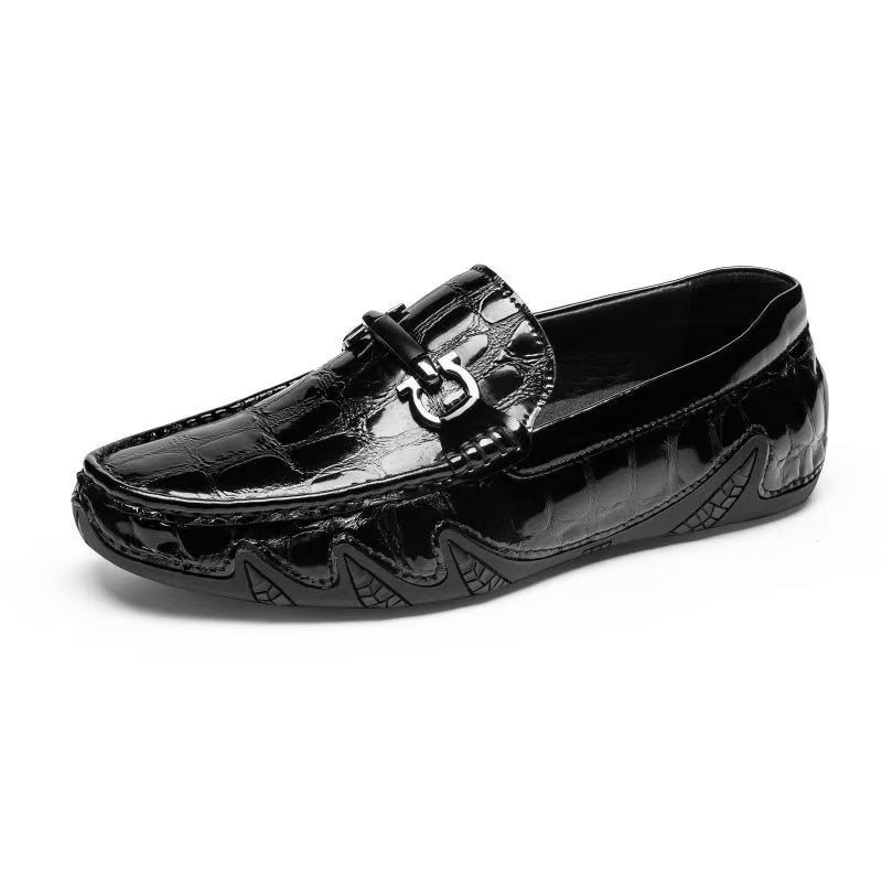 Loafers Herre Eksotiske Metalltå-slip-on-loafers - Svart