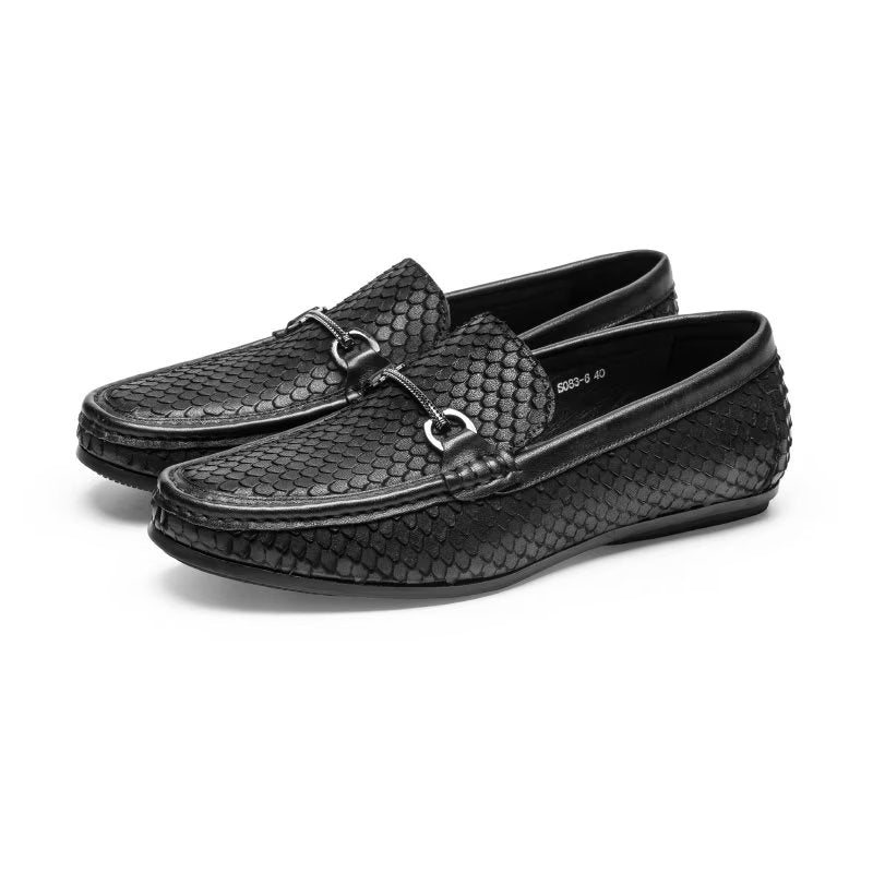 Loafers Herre Eksotiske Metalltå-slip-on-loafers - Svart