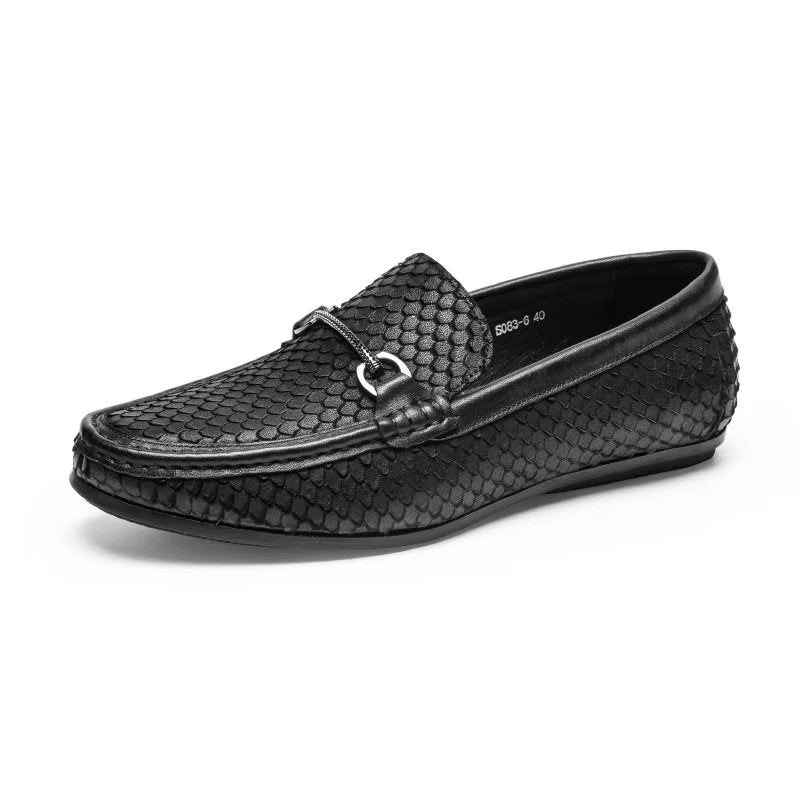 Loafers Herre Eksotiske Metalltå-slip-on-loafers - Svart