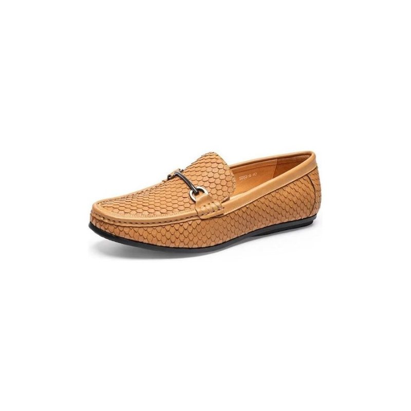 Loafers Herre Eksotiske Metalltå-slip-on-loafers - Brun